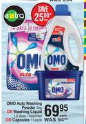 Omo Auto Washing Powder 2Kg Or Washing Liquid 1.5L Or Capsules 17 Pack Assorted-Each