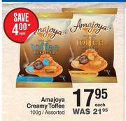 Amajoya Creamy Toffee Assorted-100g Each