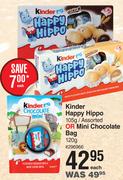 Kinder Happy Hippo 105g Or Mini Chocolate Bag 120g-Each