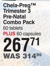 Chela Preg Trimester 3 Pre Natal Combo Pack 60 Tablets Plus 60 Capsules