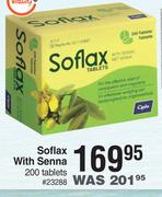 Soflax With Senna 200 Tablets