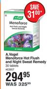 A.Vogel Menoforce Hot Flush & Night Sweat Remedy 30 Tablets