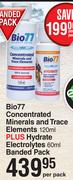 Bio77 Concentrated Minerals & Trace Elements 120ml Plus Hydrate Electrolytes 60ml- Per Pack