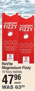 Re Vite Magnesium Fizzy-10 Fizzy Tablets Each