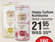 Happy Culture Kombucha 300ml / Assorted- Each