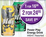 Power Play Energy Drink Assorted- For 2 x 440 ml