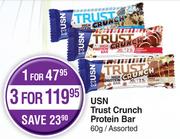 USN Trust Crunch Protein Bar Assorted- For 1 x 60g