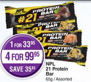 NPL 21 Protein Bar Assorted- For 1 x 65g