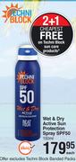 Techni Block Wet & Dry Active Sun Protection Spray SPF50-150ml Each