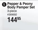 Nature Nourishment Pepper & Peony Body Pamper Set 3 Piece