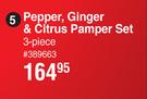 Nature Nourishment Pepper, Ginger & Citrus Pamper Set 3 Piece