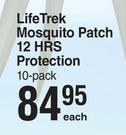 Life Trek Mosquito Patch 12 Hrs Protection 10 Pack-Each
