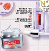 L'Oreal Revitalift Filler(+ Hyaluronic Acid) Day Cream SPF50-50ml Each