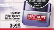 L'Oreal Revitalift Filler Renew Night Cream-50ml Each