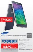 Samsung Galaxy Alpha Black Smartphone-On An Initial Smart S