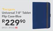 Targus Universal 7-8" Tablet Flip Case-Blue