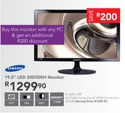 Samsung 19.5" LED 20D300H Monitor