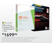 Microsoft Office Home & Student 2013 + Bitdefender IS 1 User