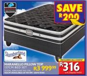 Slumberland Maranello Pillow Top 152cm Bed Set 