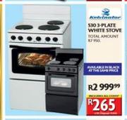 Kelvinator 530 3 Plate White Stove