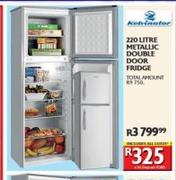 KIC 220ltr Metallic Double Door Fridge