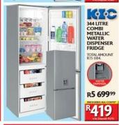 KIC 344ltr Combi Metallic Water Dispenser Fridge