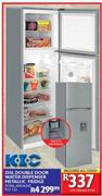 KIC 255ltr Double Door Water Dispenser Metallic Fridge