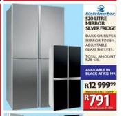 Kelvinator 520ltr Mirror Silver Fridge