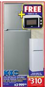 KIC 215ltr Metallic Double Door Fridge + KIC 20ltr Silver MWO