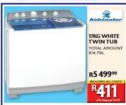 Kelvinator 17kg White Twin Tub