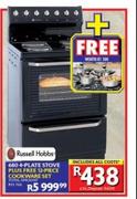Russell Hobbs 680 4-Piece Stove + Free 12 Piece Cookware Set