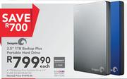 Seagate 2.5" 1TB Backup Plus Portable Hard Drive-Each