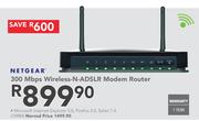 Netgear 300 Mbps Wireless-N-ADSLR Modem Router