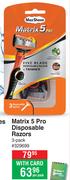 Max Shave Matrix 5 Pro Disposable Razors 5 Pack-Per Pack