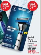 Gillette Mach3 Turbo 2UP Razor-Per Pack 