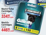 Gillette Mach3+ Cartridges 8 Pack-Per Pack 