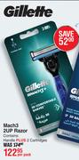 Gillette Mach3 2UP Razor-Per Pack 