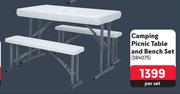 Campmaster Camping Picnic Table & Bench Set-Per Set