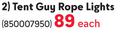 Camp Master Tent Guy Rope Lights