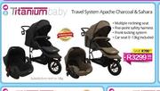 Titanium Baby Travel System Apache Charcoal & Sahara-Each