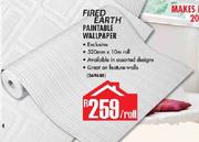 Fired Earth Paintable Wallpaper-Per Roll