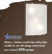 260x260mm Crystal Inlay Ceiling Light
