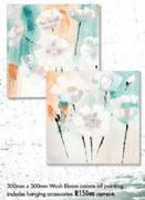 300x300mm Wash Bloom Canvas Oil Painting