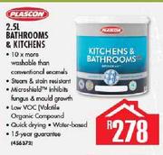 Plascon 2.5ltr Bathrooms & Kitchens