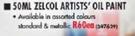 50ml Zelcol Artists Oil Paint