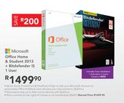 Microsoft Office Home & Student 2013 + Bitdefender IS 1 User