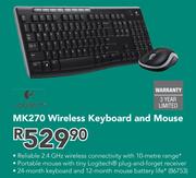 Logitech MK270 Wireless Keyboard And Mouse