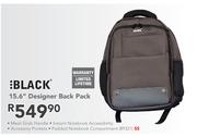 Black 15.6" Designer Back Pack