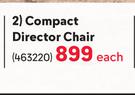 Camp Master Compact Director Chair-Each