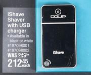 Dquip iShave Shaver With USB Charger-Each